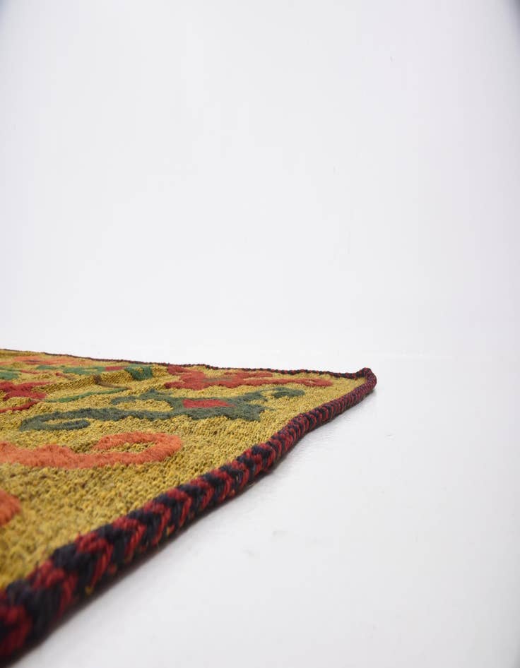 Detail image of  5' x 6' 6  Hand Woven Kilim Suzani Wool Rug