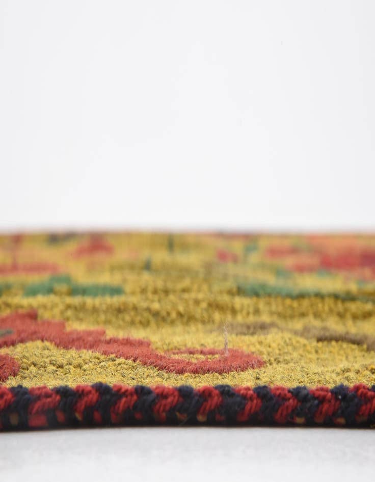 Detail image of  5' x 6' 6  Hand Woven Kilim Suzani Wool Rug