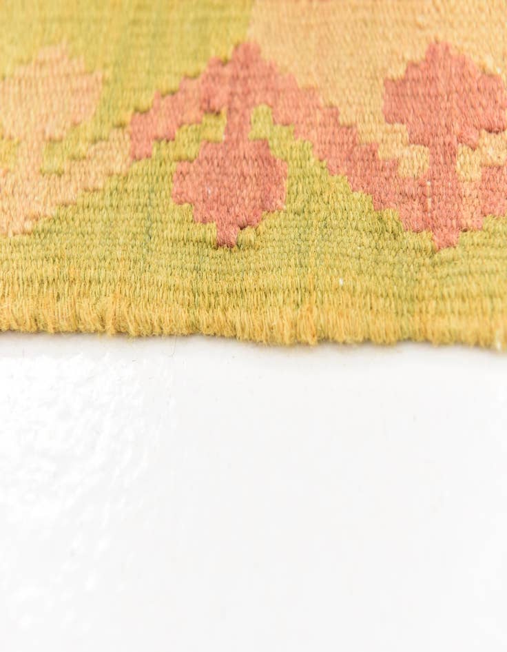 Detail image of  4' 6 x 6' 5  Hand Woven Kilim Waziri Wool Rug