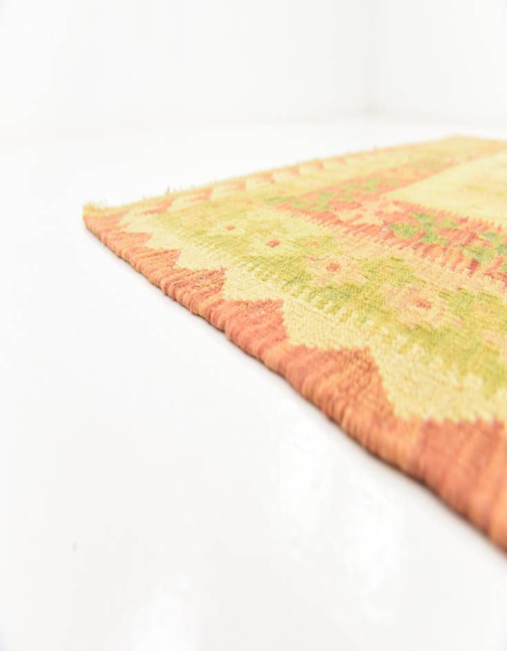 Detail image of  4' 7 x 6' 7  Hand Woven Kilim Waziri Wool Rug