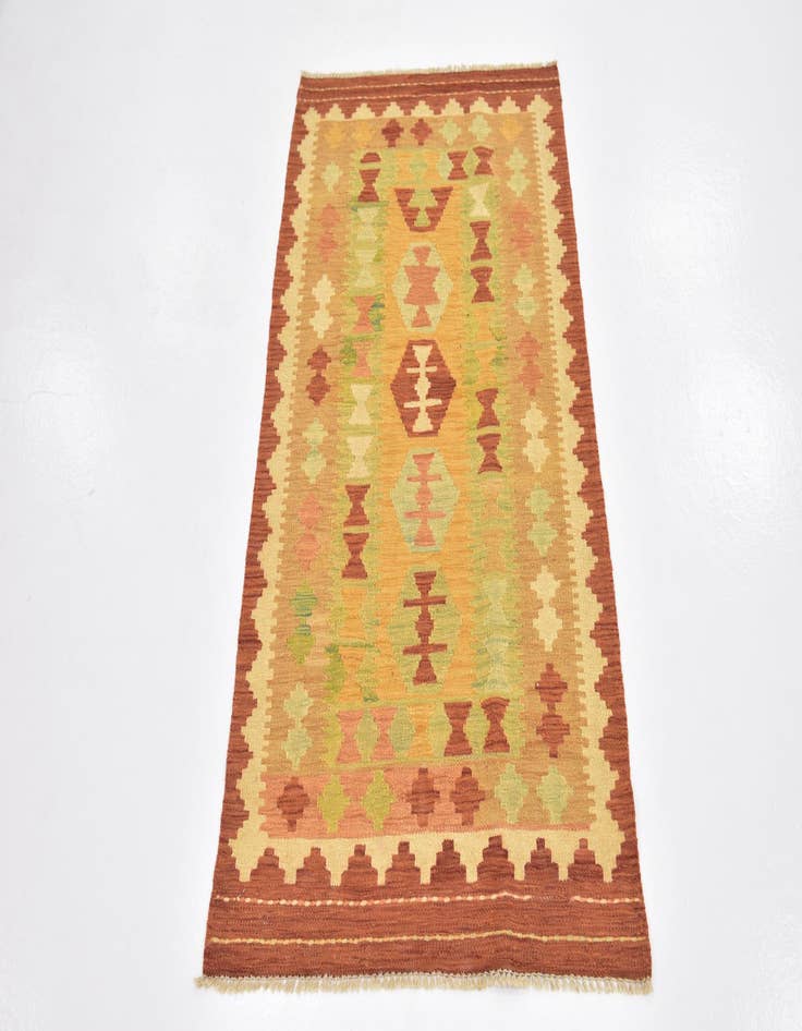 Detail image of  2' 6 x 4' 5  Hand Woven Kilim Waziri Wool Rug