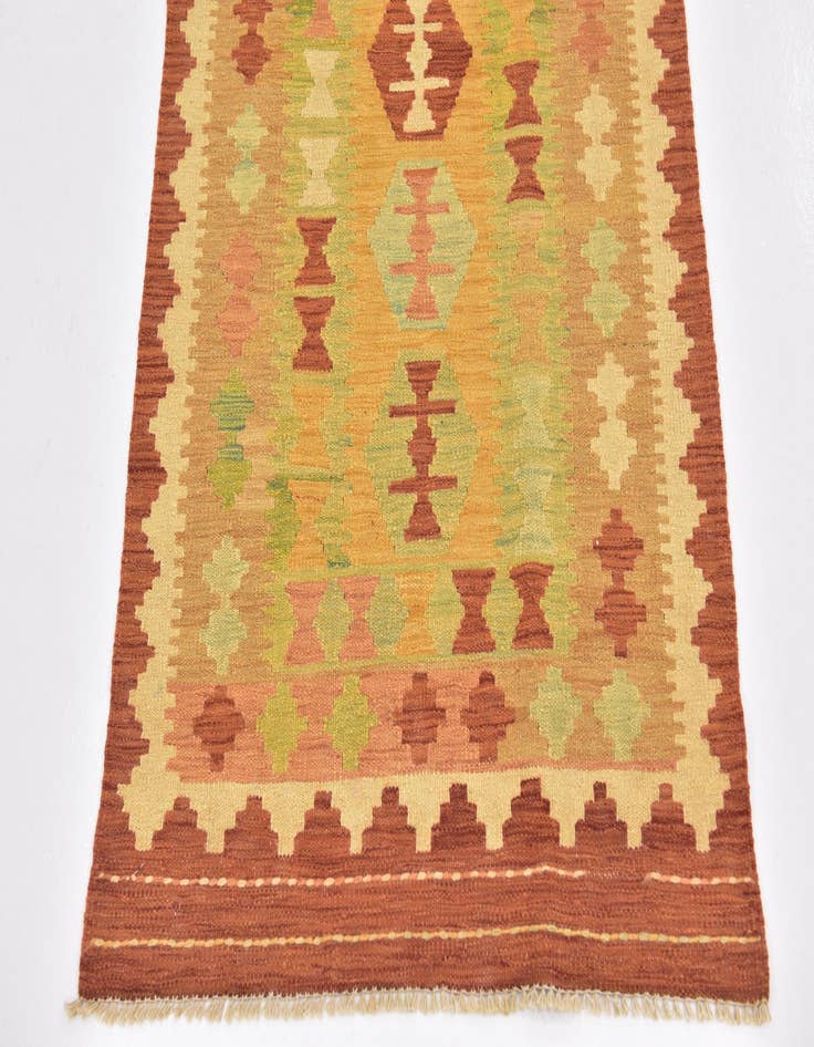 Detail image of  2' 6 x 4' 5  Hand Woven Kilim Waziri Wool Rug