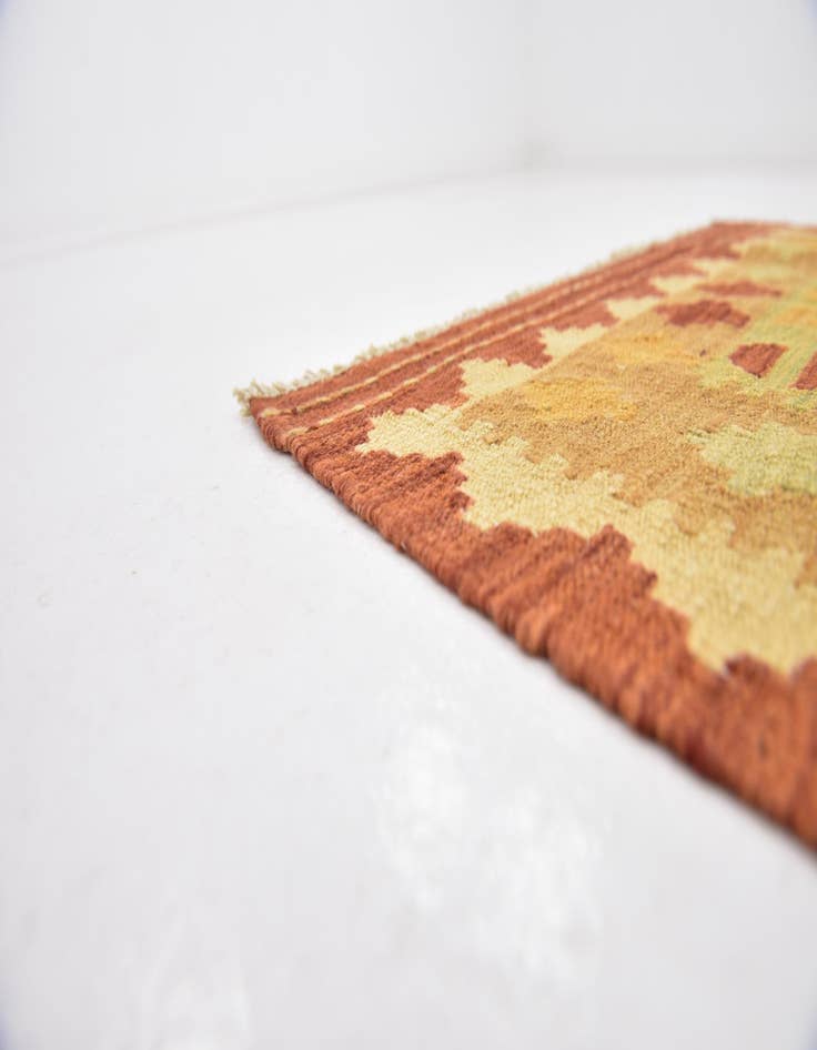 Detail image of  2' 6 x 4' 5  Hand Woven Kilim Waziri Wool Rug
