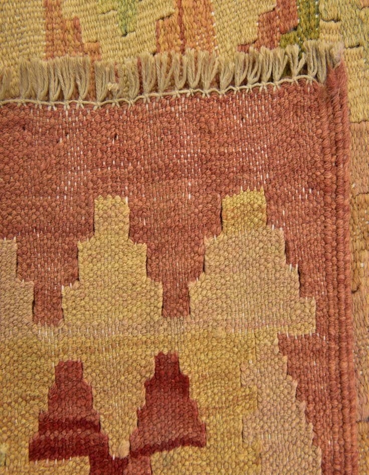 Detail image of  3' 2 x 5'  Hand Woven Kilim Waziri Wool Rug