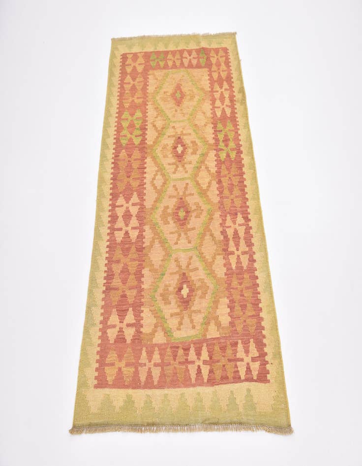 Detail image of  3' x 4' 9  Hand Woven Kilim Waziri Wool Rug