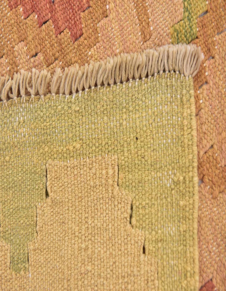 Detail image of  3' x 4' 9  Hand Woven Kilim Waziri Wool Rug