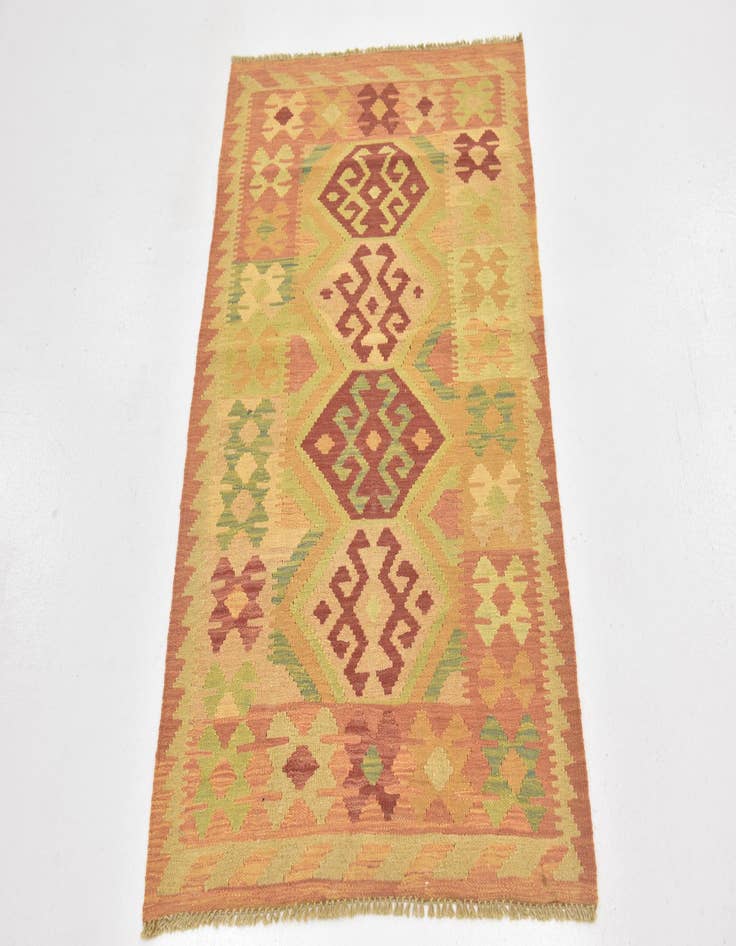 Detail image of  2' 7 x 4' 5  Hand Woven Kilim Waziri Wool Rug