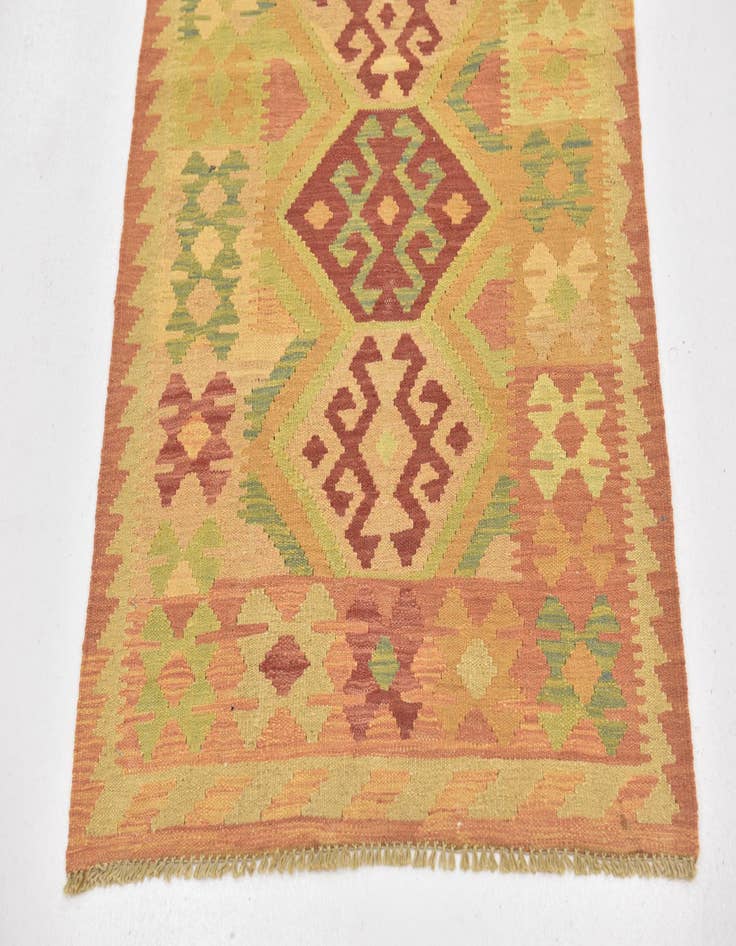 Detail image of  2' 7 x 4' 5  Hand Woven Kilim Waziri Wool Rug