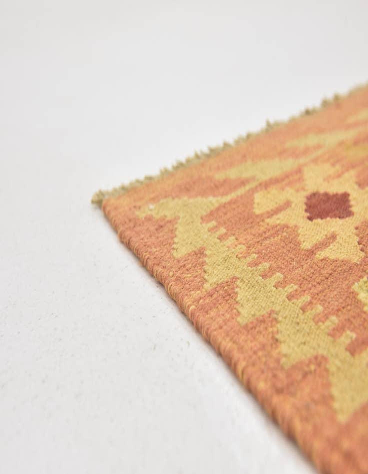 Detail image of  2' 7 x 4' 5  Hand Woven Kilim Waziri Wool Rug