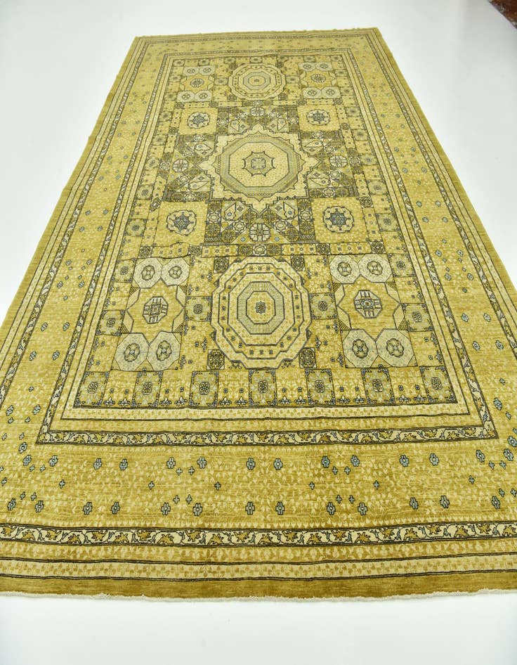 Detail image of  10' 2 x 14' 1  Hand Knotted Mamluk Ziegler Rug