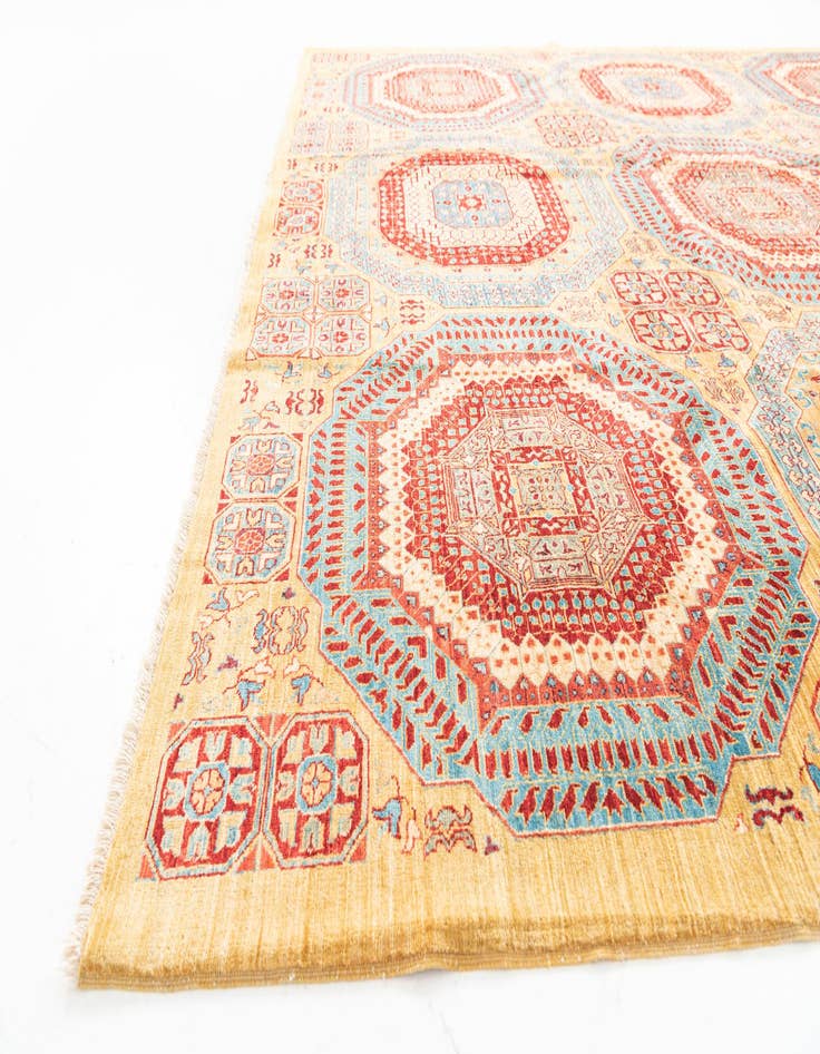 Detail image of  8' 5 x 11' 4  Hand Knotted Mamluk Ziegler Rug