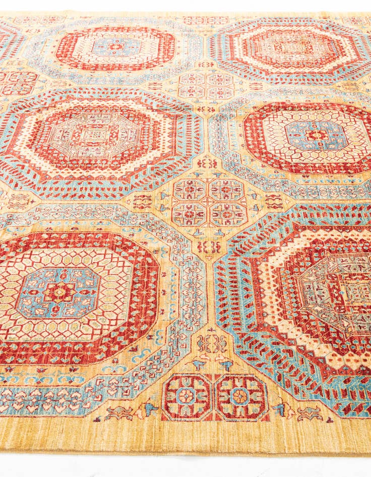 Detail image of  8' 5 x 11' 4  Hand Knotted Mamluk Ziegler Rug