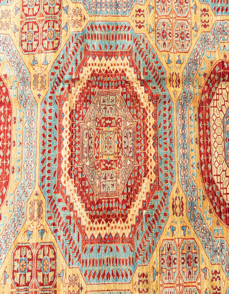 Detail image of  8' 5 x 11' 4  Hand Knotted Mamluk Ziegler Rug
