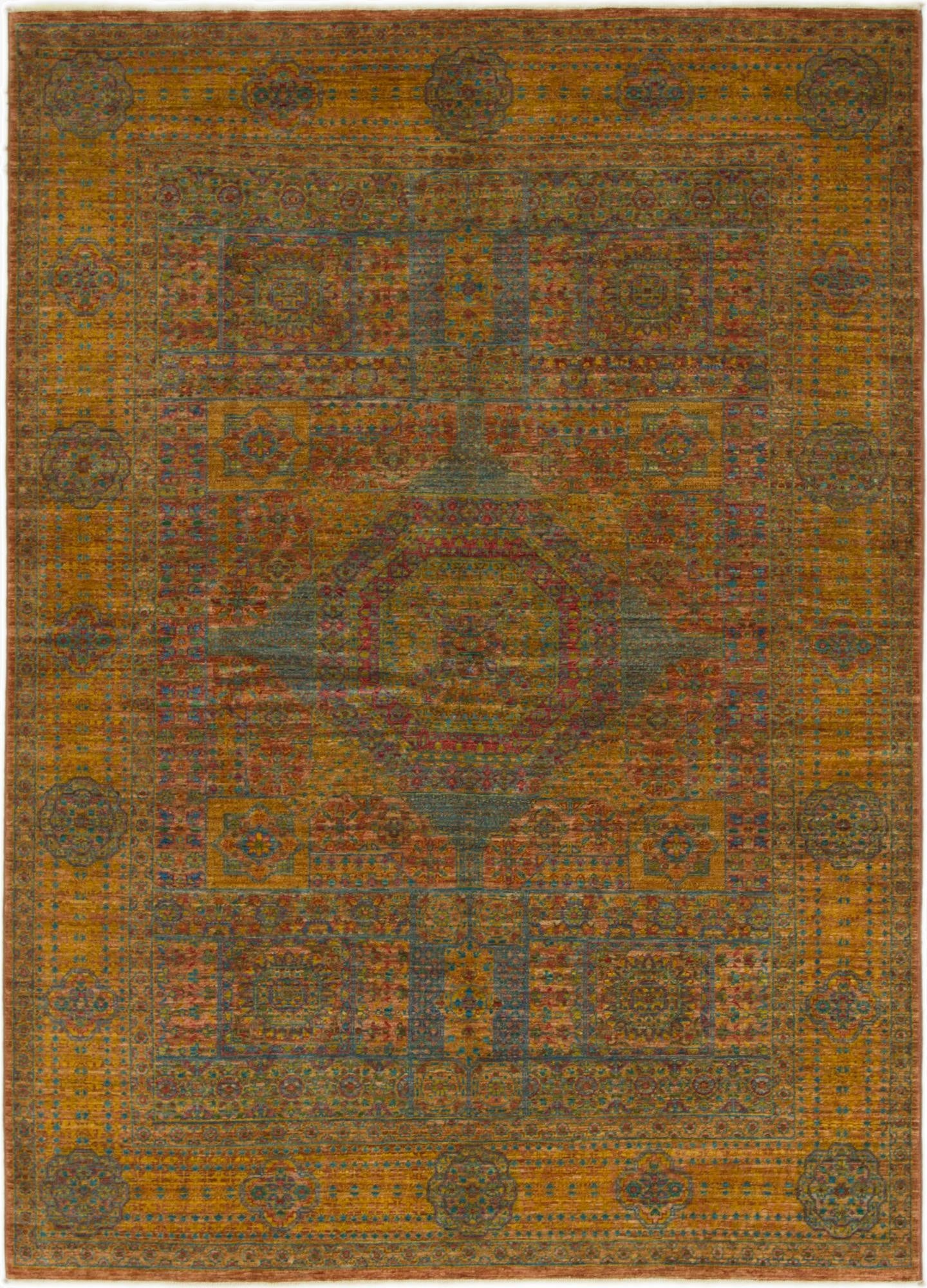  5' 6 x 7' 7  Hand Knotted Mamluk Ziegler Rug