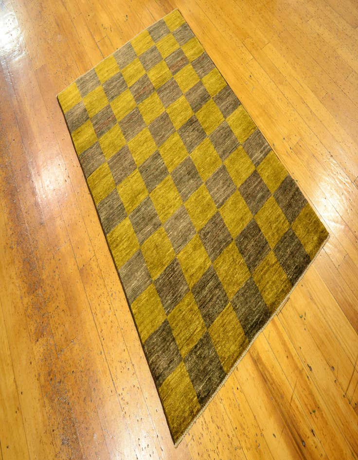 Detail image of  3' 3 x 4' 10  Hand Knotted Modern Ziegler Oriental Rug