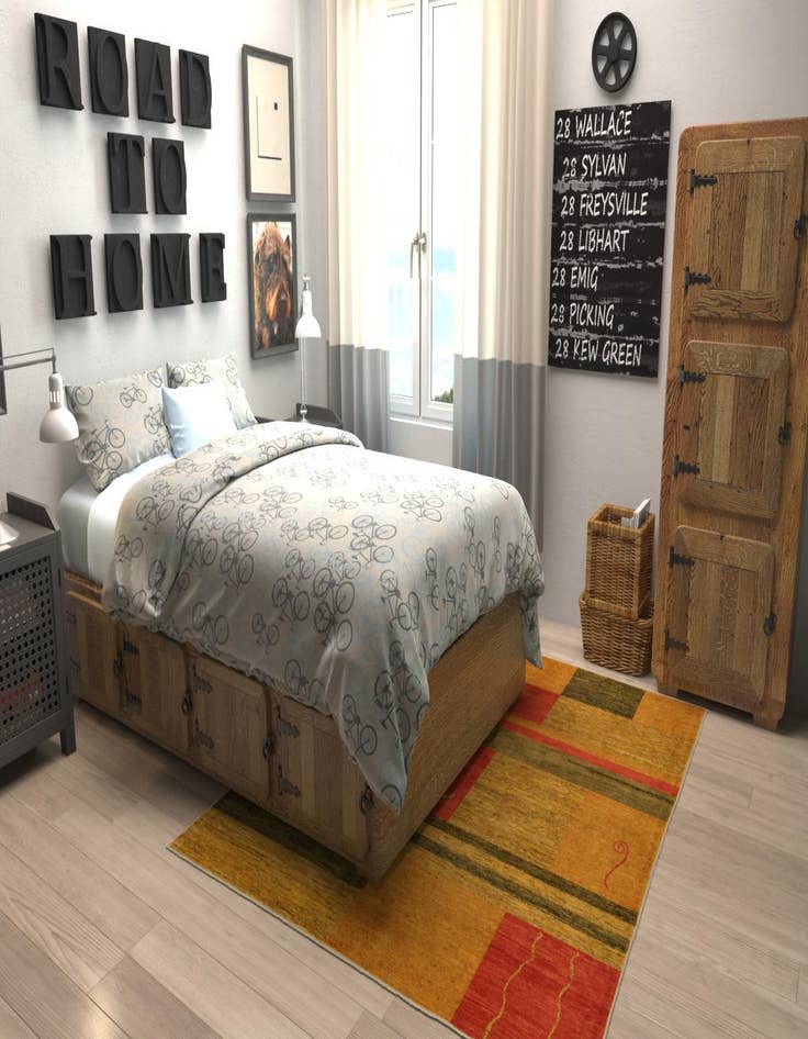 Detail image of  5' 3 x 6' 3  Hand Knotted Modern Ziegler Rug