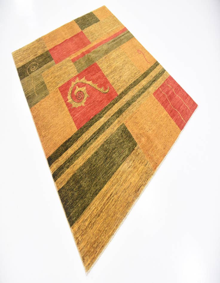 Detail image of  5' 3 x 6' 3  Hand Knotted Modern Ziegler Rug