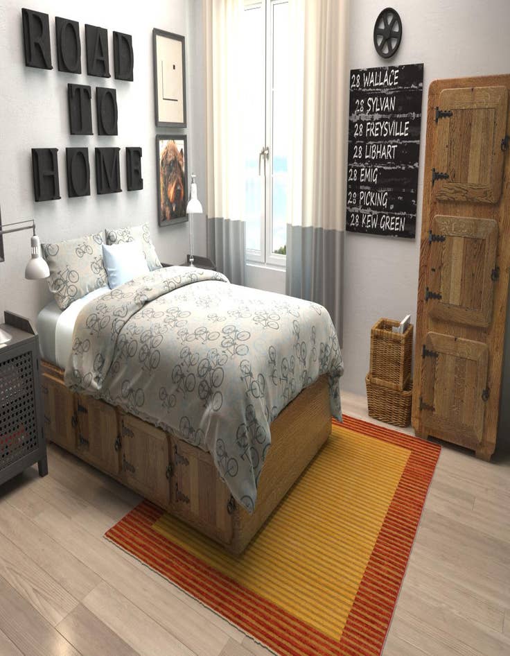 Detail image of  5' 3 x 6' 3  Hand Knotted Modern Ziegler Rug