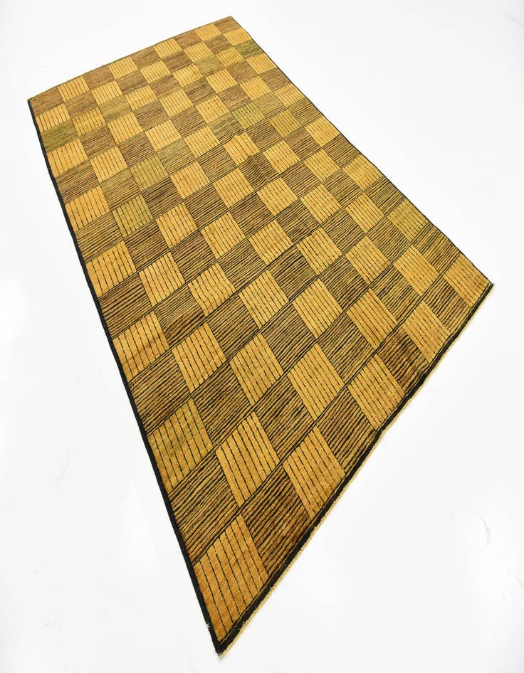 Detail image of  6' x 8' 10  Hand Knotted Modern Ziegler Oriental Rug