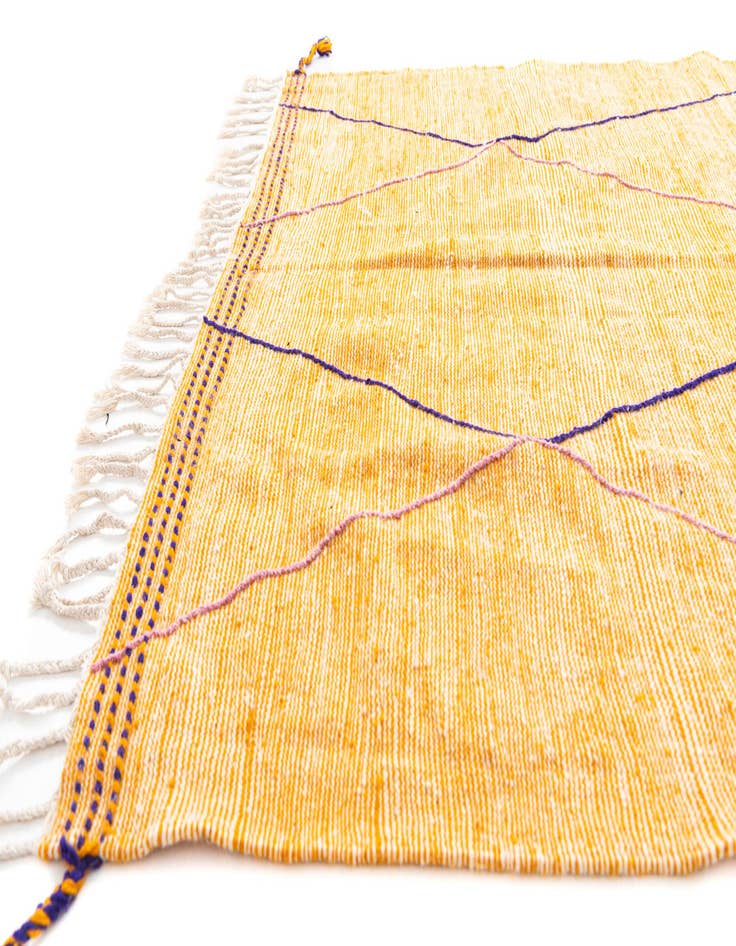 Detail image of  6' 8 x 10' 8  Hand Knotted Moroccan Wool Rug