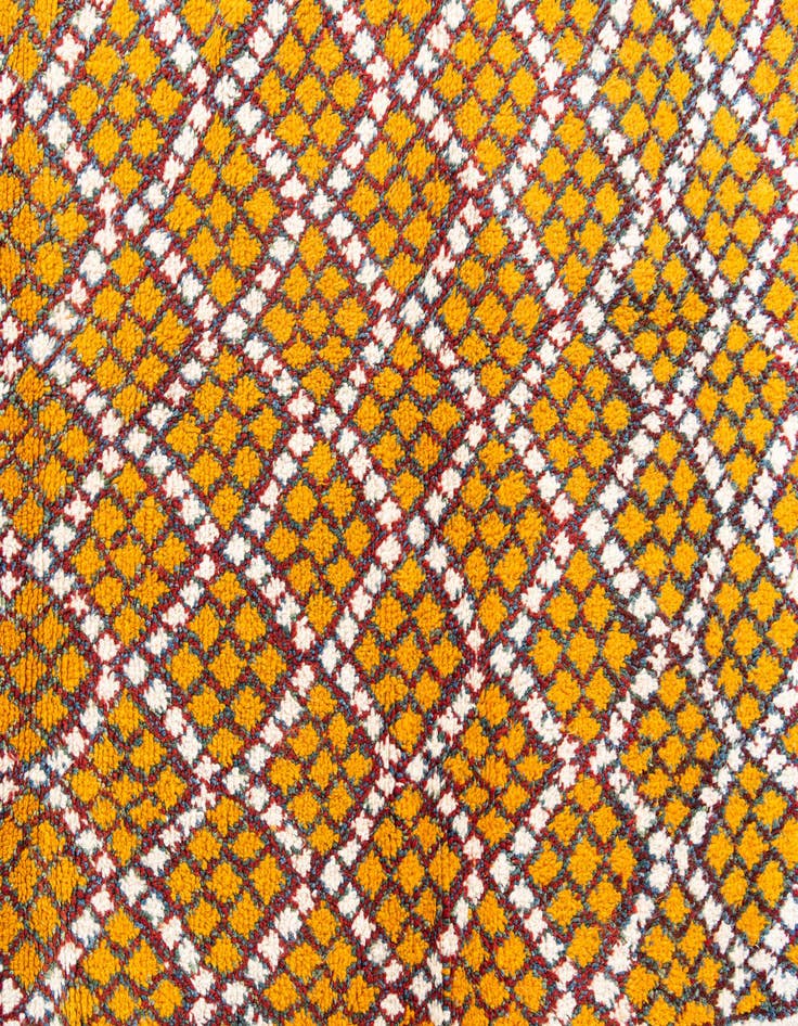 Detail image of  5' 4 x 9'  Hand Knotted Moroccan Oriental Wool Rug