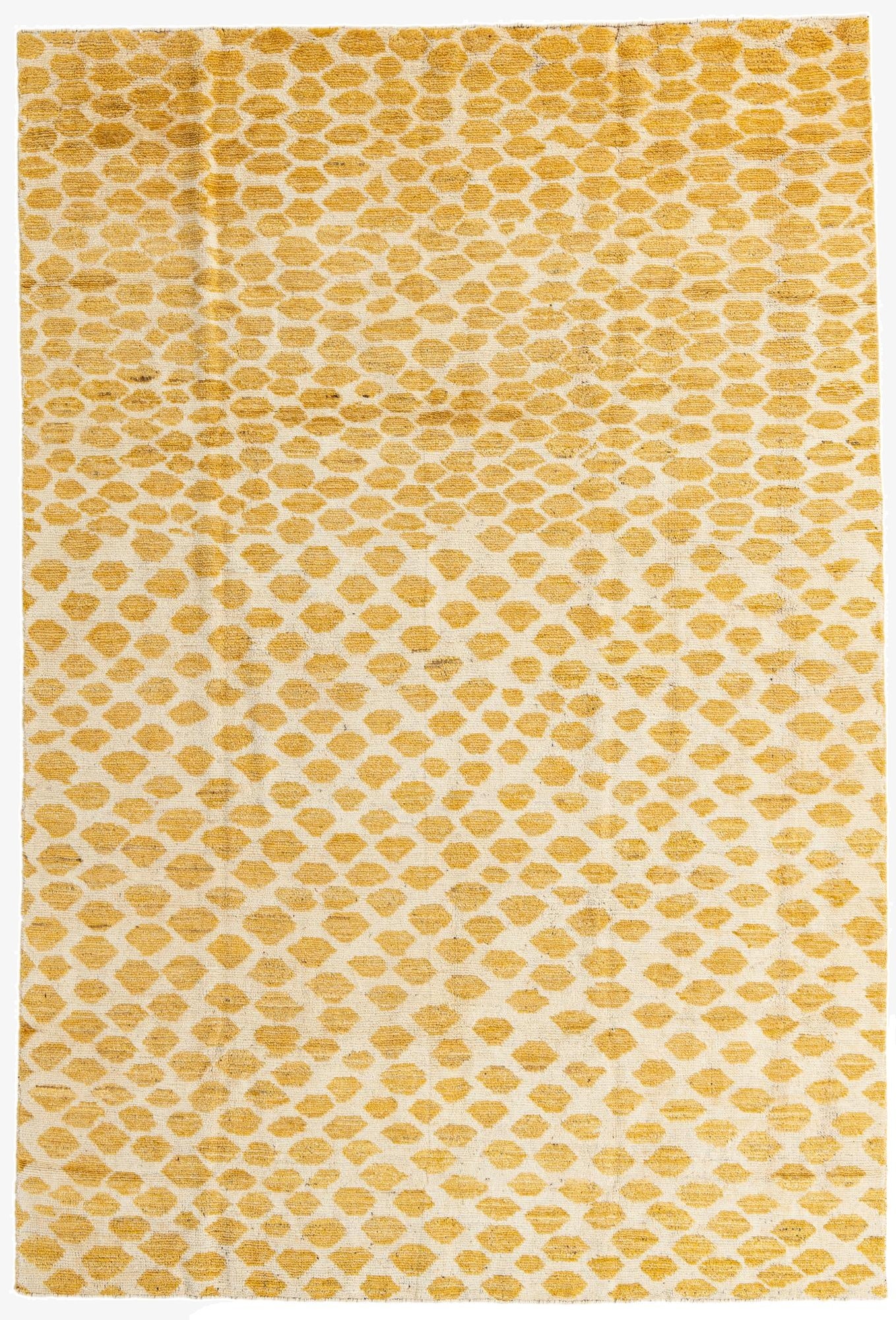  6' 2 x 9' 2  Hand Knotted Moroccan Wool Rug