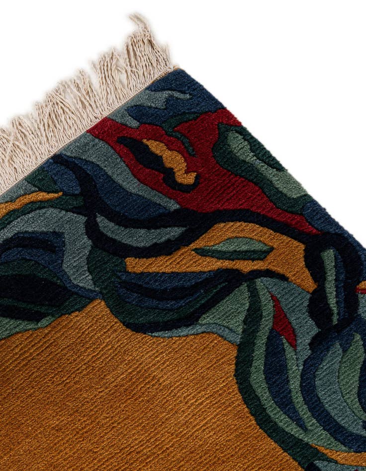 Detail image of  4' 11 x 6' 3  Hand Knotted Nepal Wool Rug