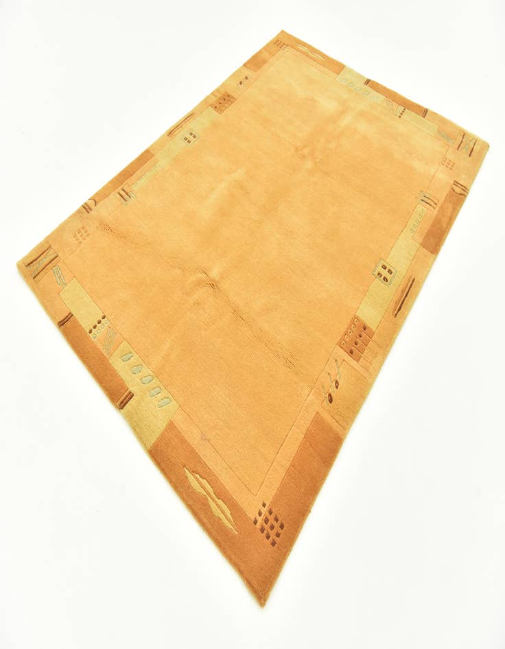 Detail image of  4' 9 x 6' 6  Hand Knotted Nepal Wool Rug