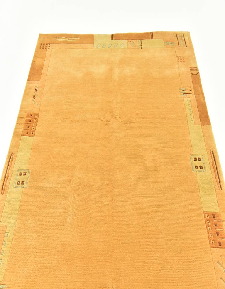 Detail image of  4' 9 x 6' 6  Hand Knotted Nepal Wool Rug