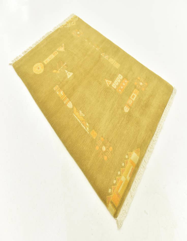 Detail image of  4' x 6'  Hand Knotted Nepal Wool Rug