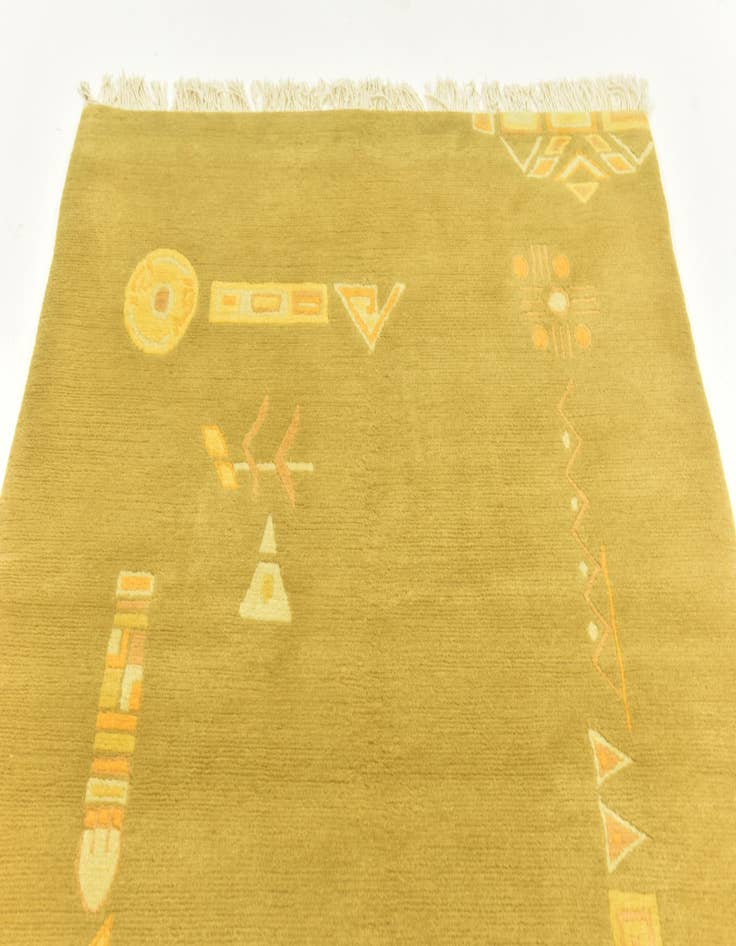 Detail image of  4' x 6'  Hand Knotted Nepal Wool Rug