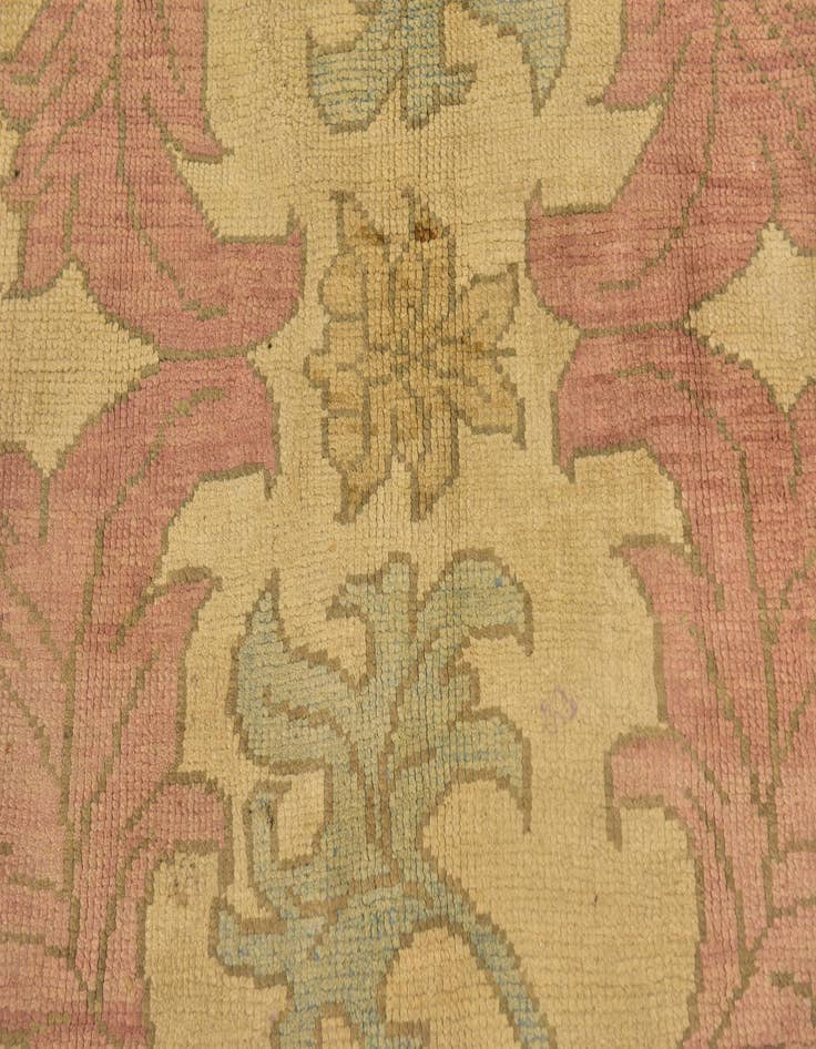 Detail image of  3' 8 x 4' 8  Hand Knotted Oushak Wool Rug