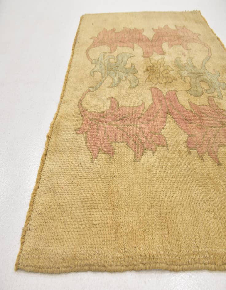 Detail image of  3' 8 x 4' 8  Hand Knotted Oushak Wool Rug