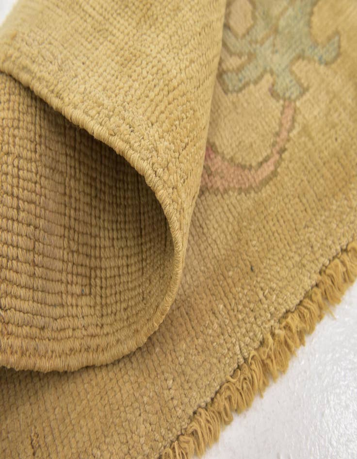 Detail image of  3' 8 x 4' 8  Hand Knotted Oushak Wool Rug