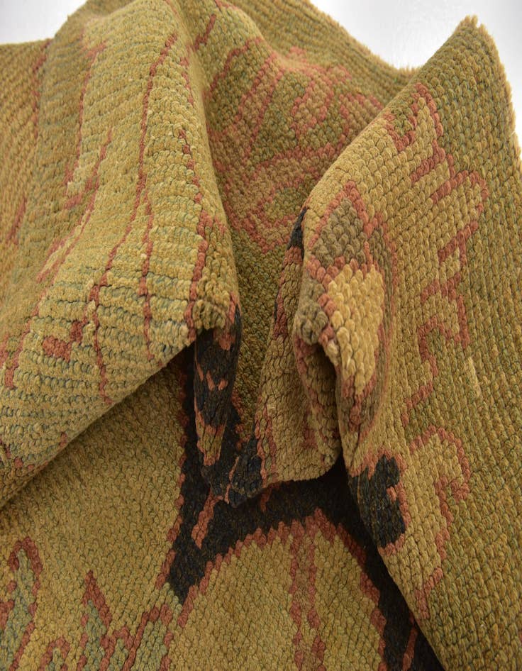 Detail image of  4' 8 x 7' 4  Hand Knotted Oushak Wool Rug