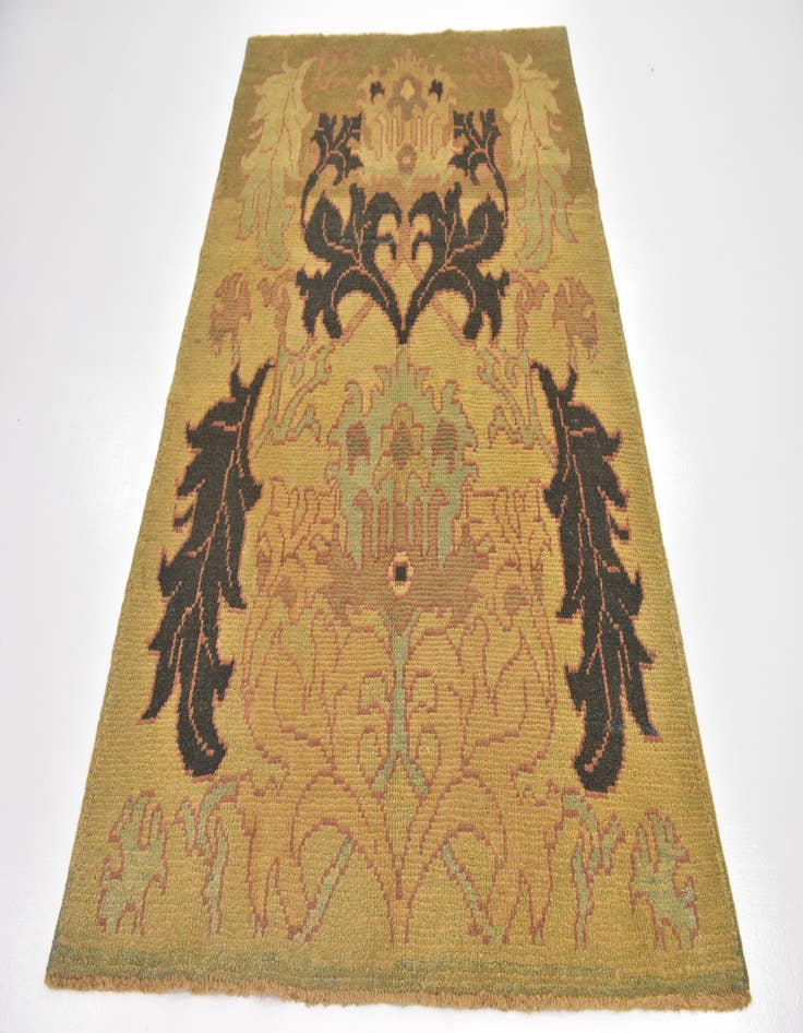 Detail image of  4' 8 x 7' 4  Hand Knotted Oushak Wool Rug