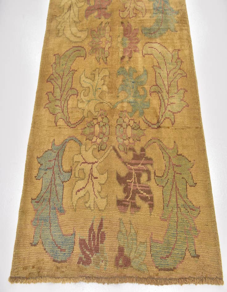 Detail image of  4' 6 x 7' 3  Hand Knotted Oushak Wool Rug