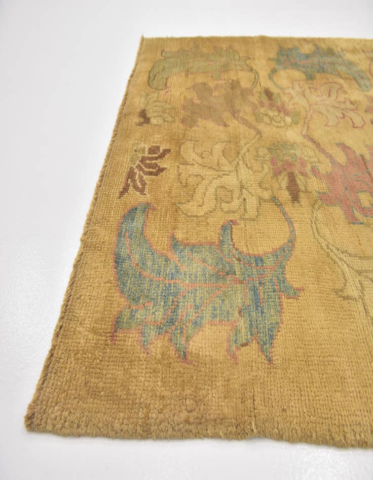 Detail image of  4' 6 x 7' 3  Hand Knotted Oushak Wool Rug