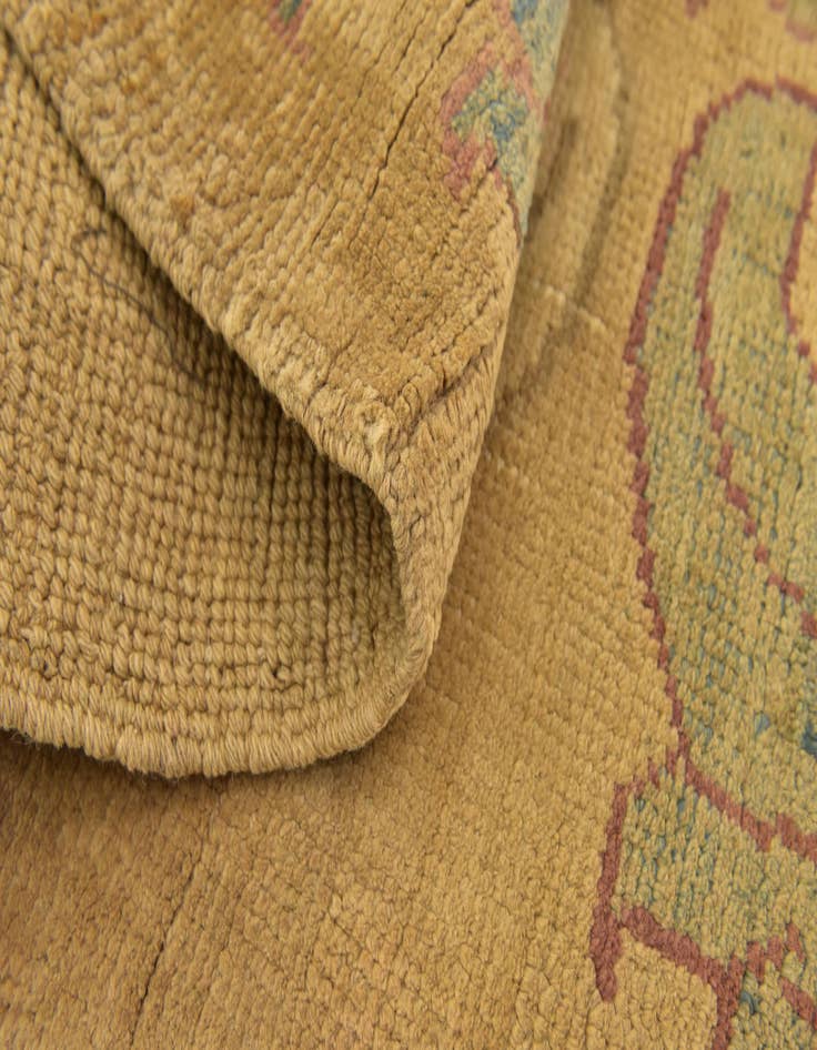 Detail image of  4' 6 x 7' 3  Hand Knotted Oushak Wool Rug