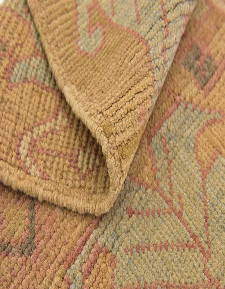 Detail image of  4' 6 x 6' 4  Hand Knotted Oushak Wool Rug