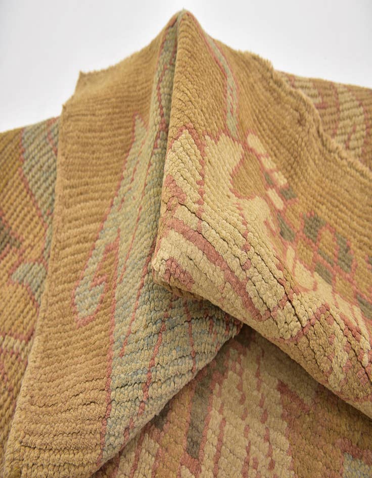 Detail image of  4' 6 x 6' 4  Hand Knotted Oushak Wool Rug