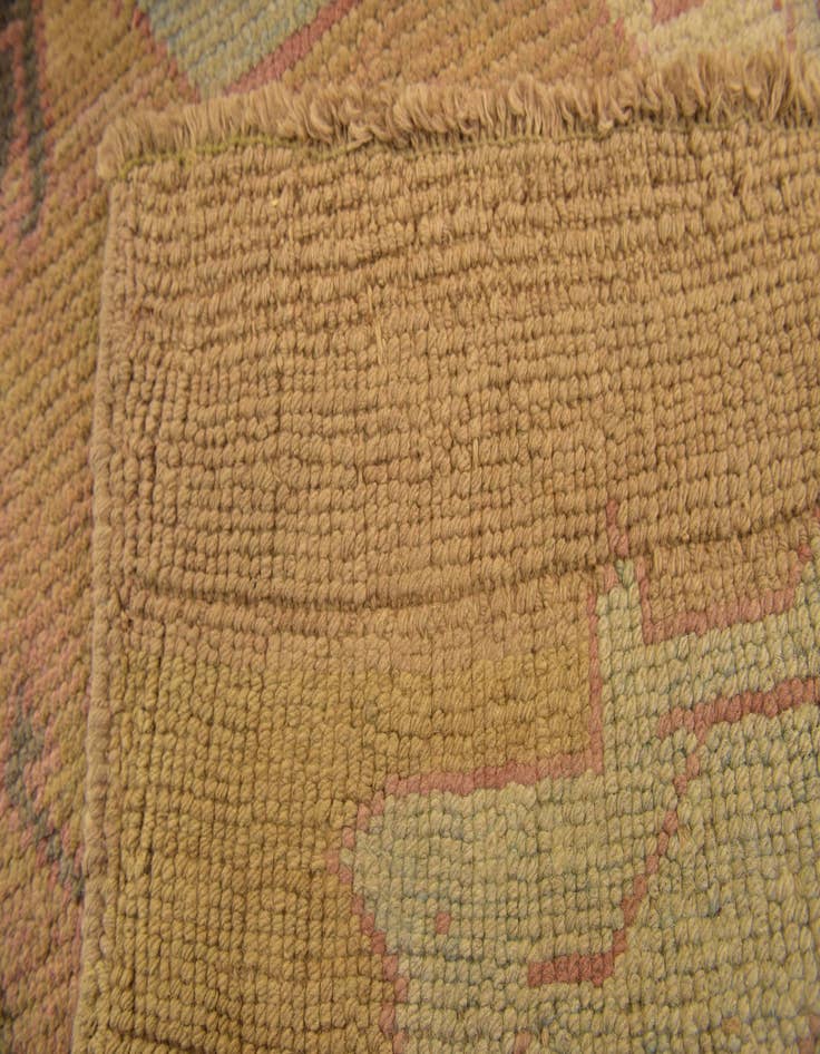 Detail image of  4' 6 x 6' 4  Hand Knotted Oushak Wool Rug