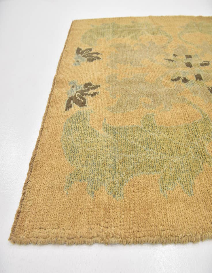 Detail image of  4' 3 x 5' 8  Hand Knotted Oushak Wool Rug