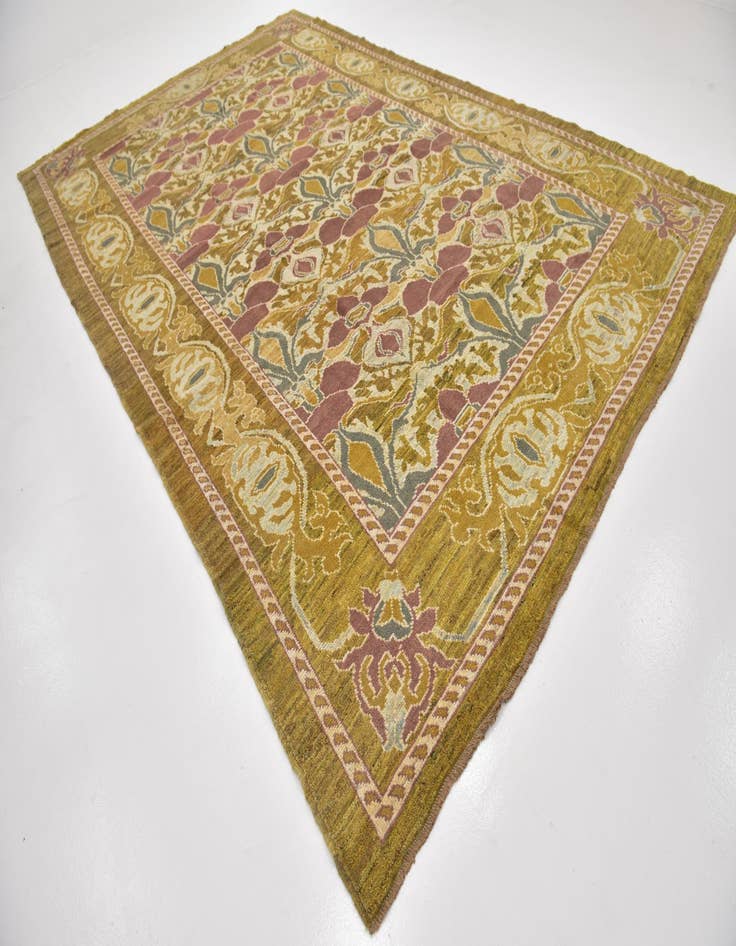 Detail image of  9' 7 x 14' 9  Hand Knotted Oushak Wool Rug