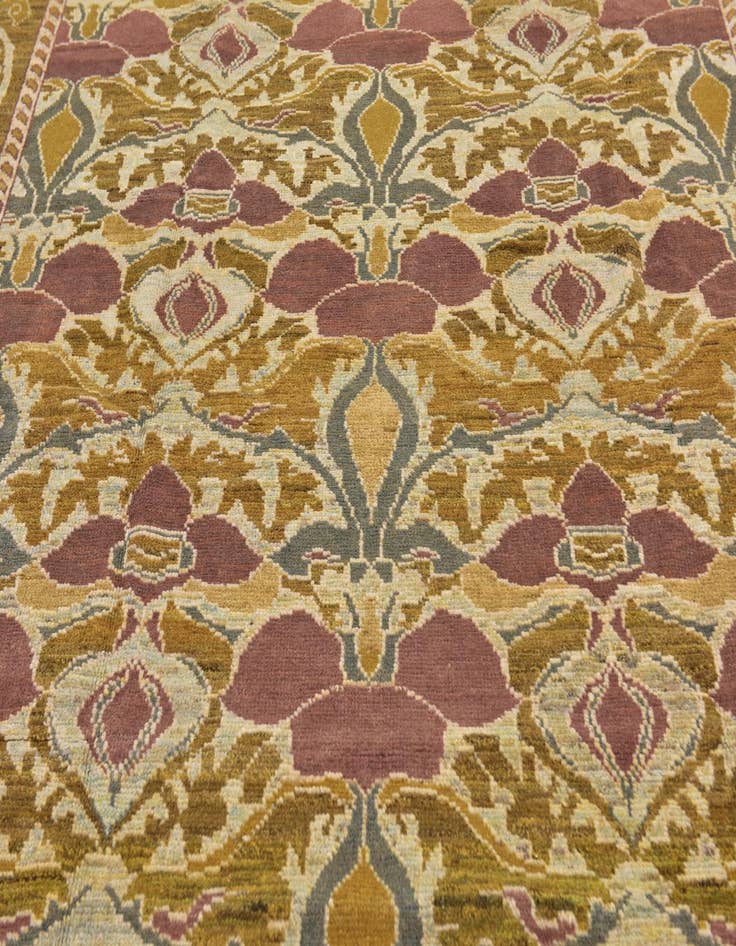 Detail image of  9' 7 x 14' 9  Hand Knotted Oushak Wool Rug