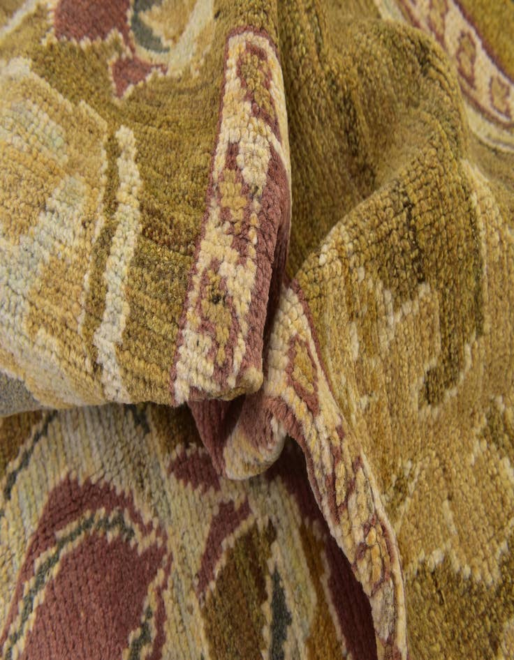 Detail image of  9' 7 x 14' 9  Hand Knotted Oushak Wool Rug