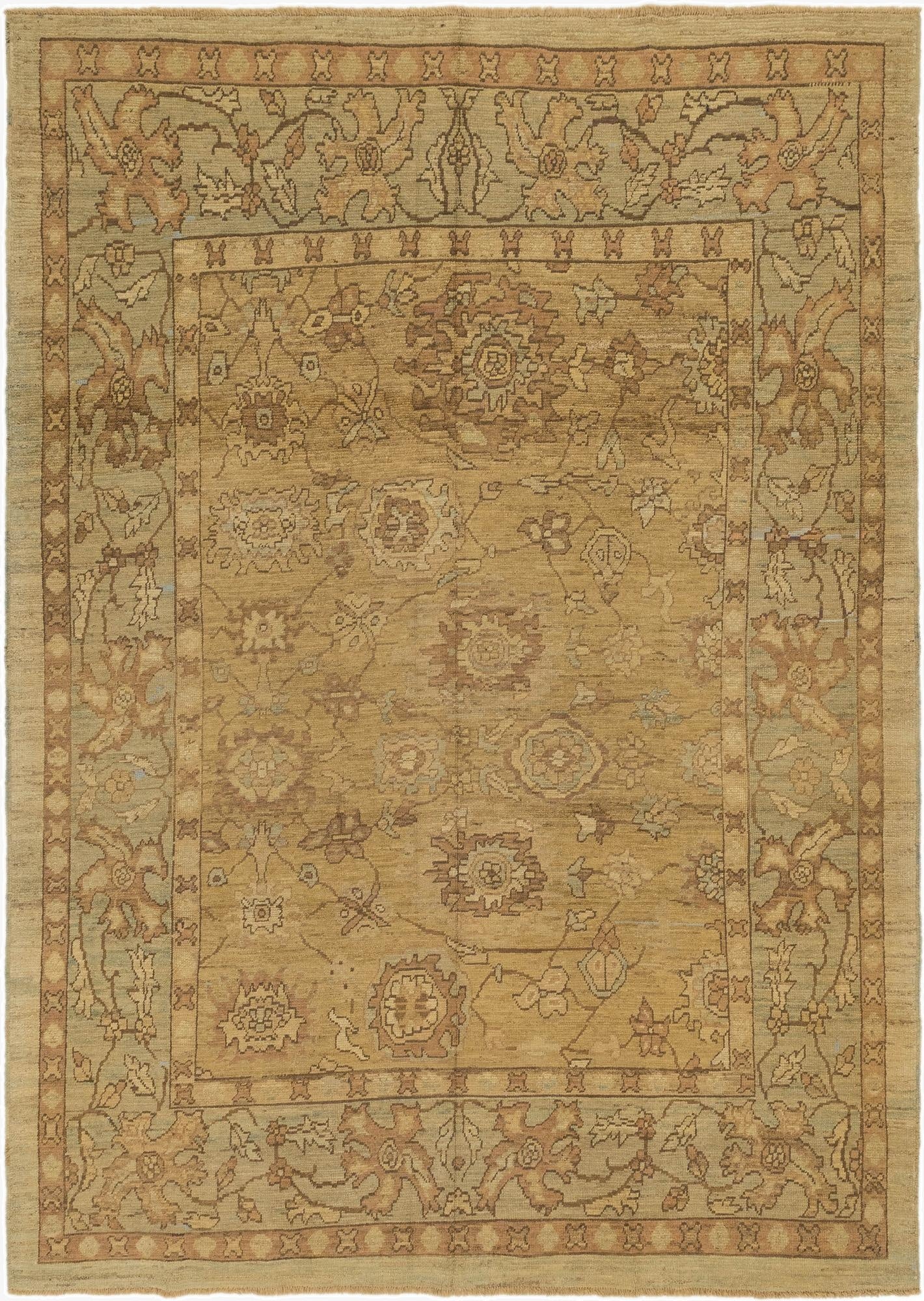  10' x 13' 6  Hand Knotted Oushak Wool Rug
