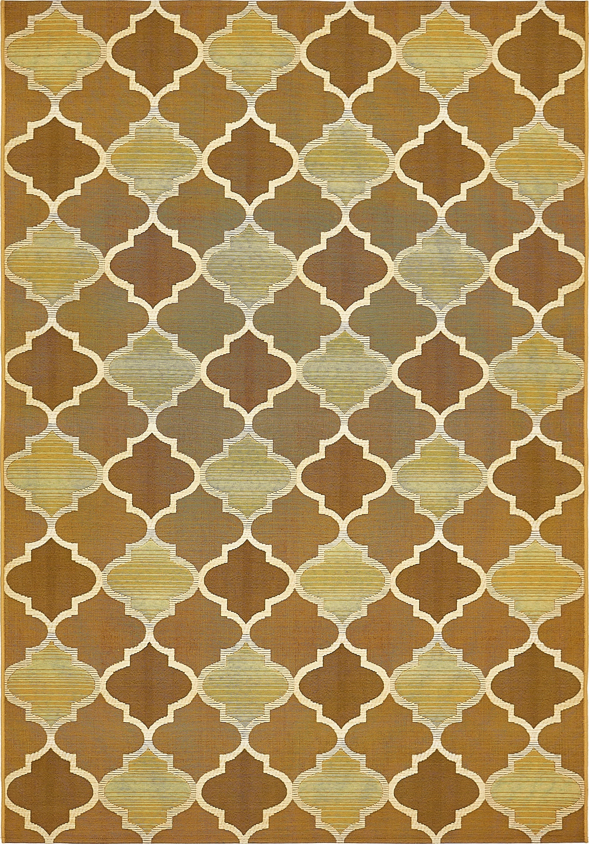  5' 3 x 8'  Washable Lattice Indoor / Outdoor Rug