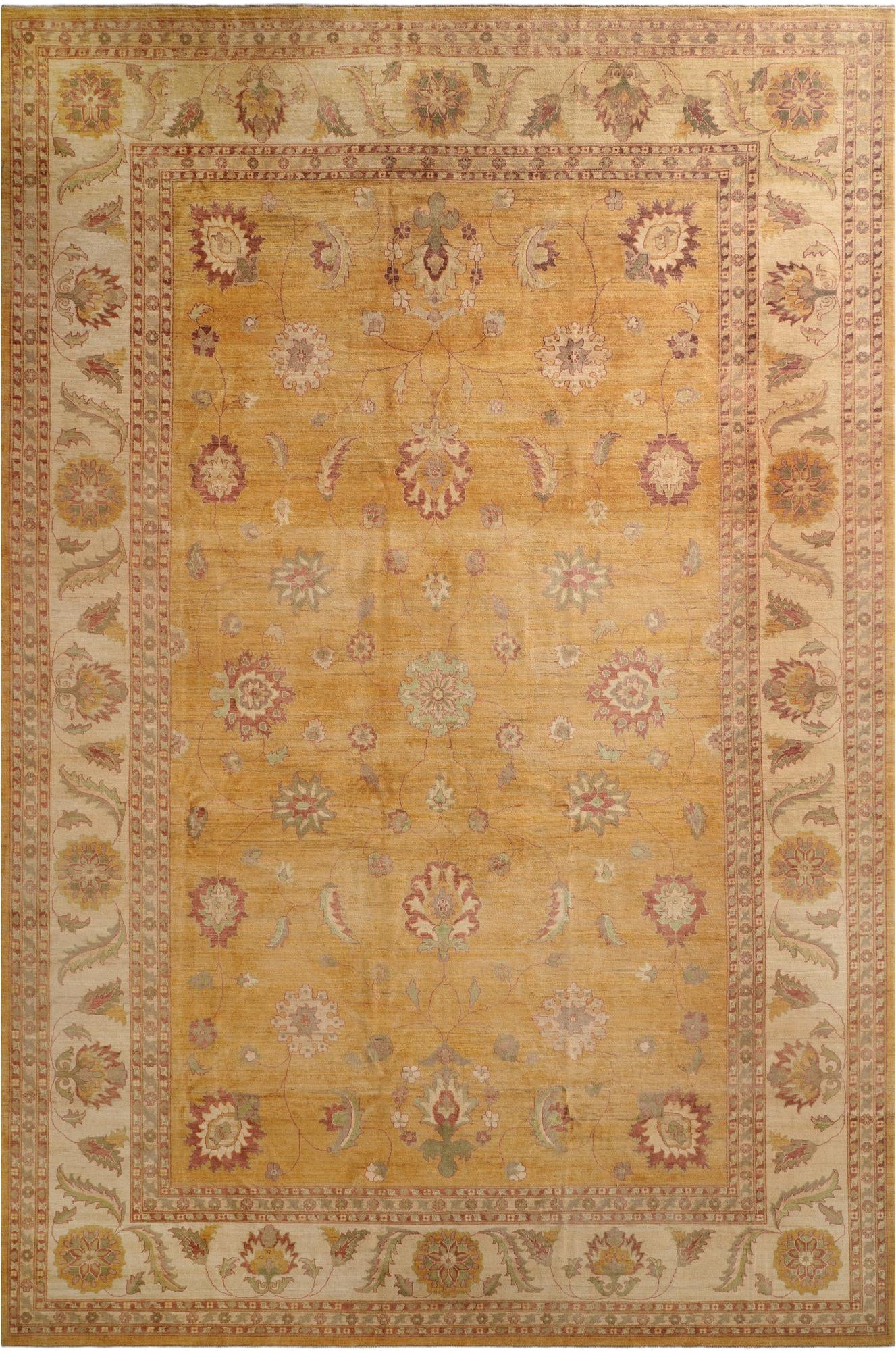  11' 9 x 17' 7  Hand Knotted Peshawar Ziegler Rug
