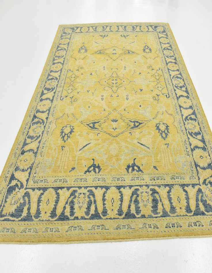 Detail image of 8' 5 x 9' 9 Hand Knotted Peshawar Ziegler Wool Rug